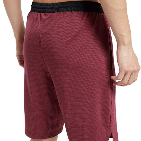 🆕Reebok Men's Workout Ready Melange Knit Shorts,Maroon, S, M, L, NWT, Authentic - Picture 3 of 12